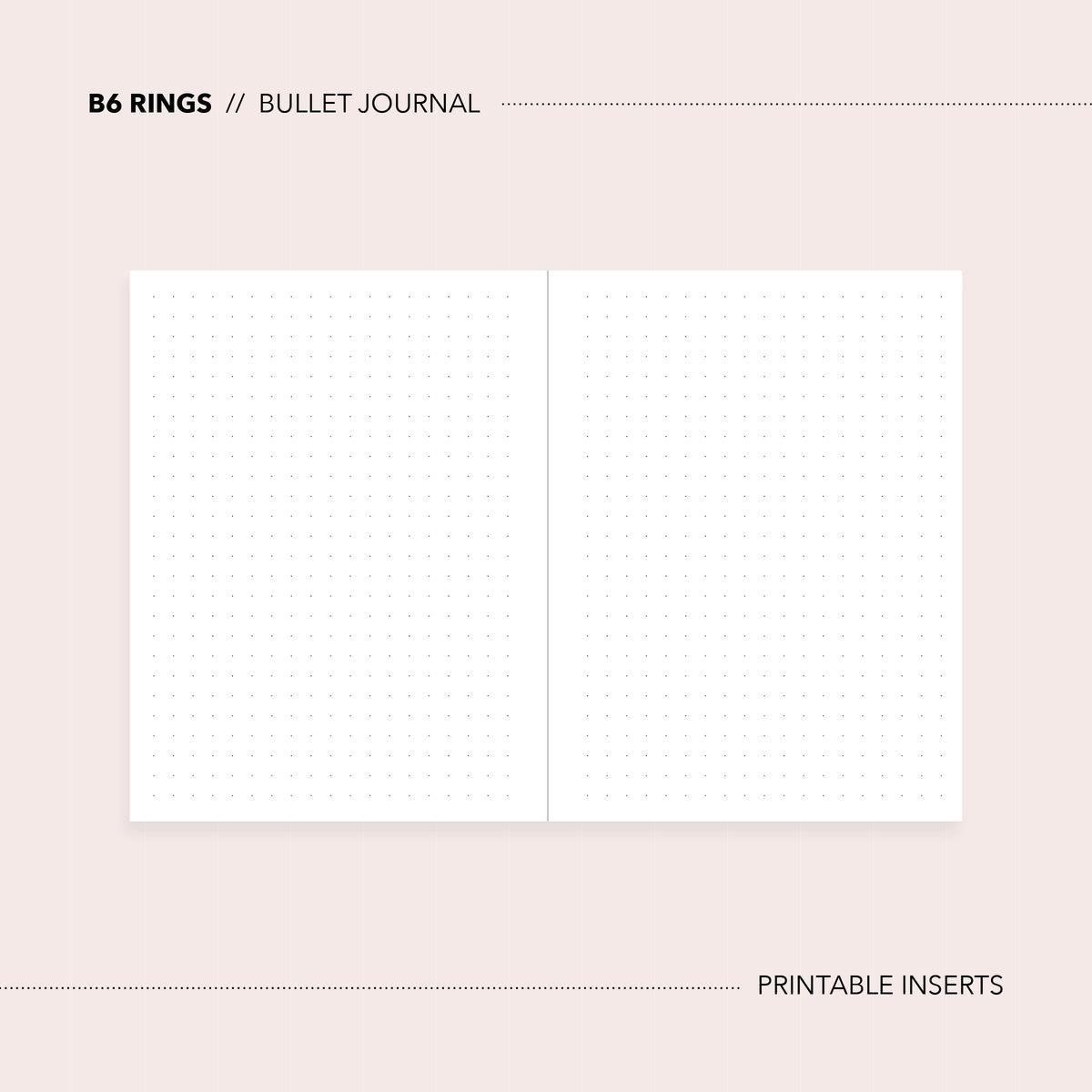 B6 Rings // Instant Download / Planner Printable Inserts / Bullet Jour ...