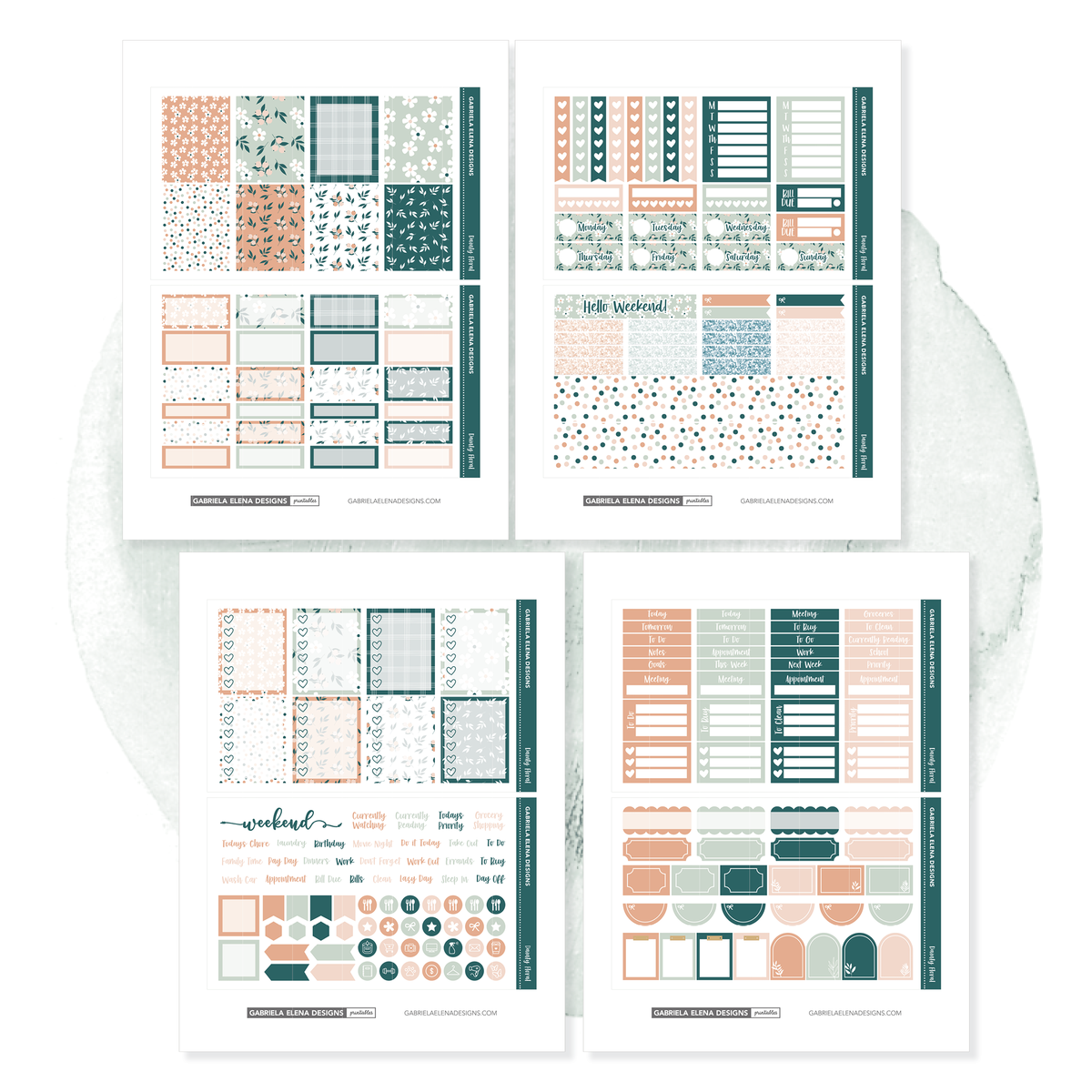 Dainty Floral // Vertical Printable / Instant Download – Gabriela Elena ...