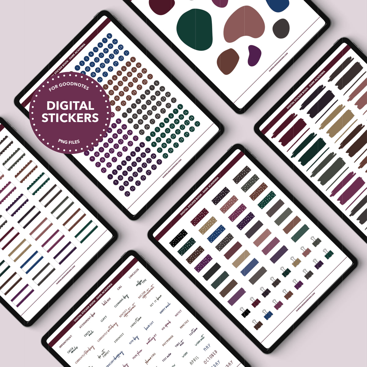 Dark Academia Bundle // Digital Planner Stickers / iPad, goodnotes, pr –  Gabriela Elena Designs