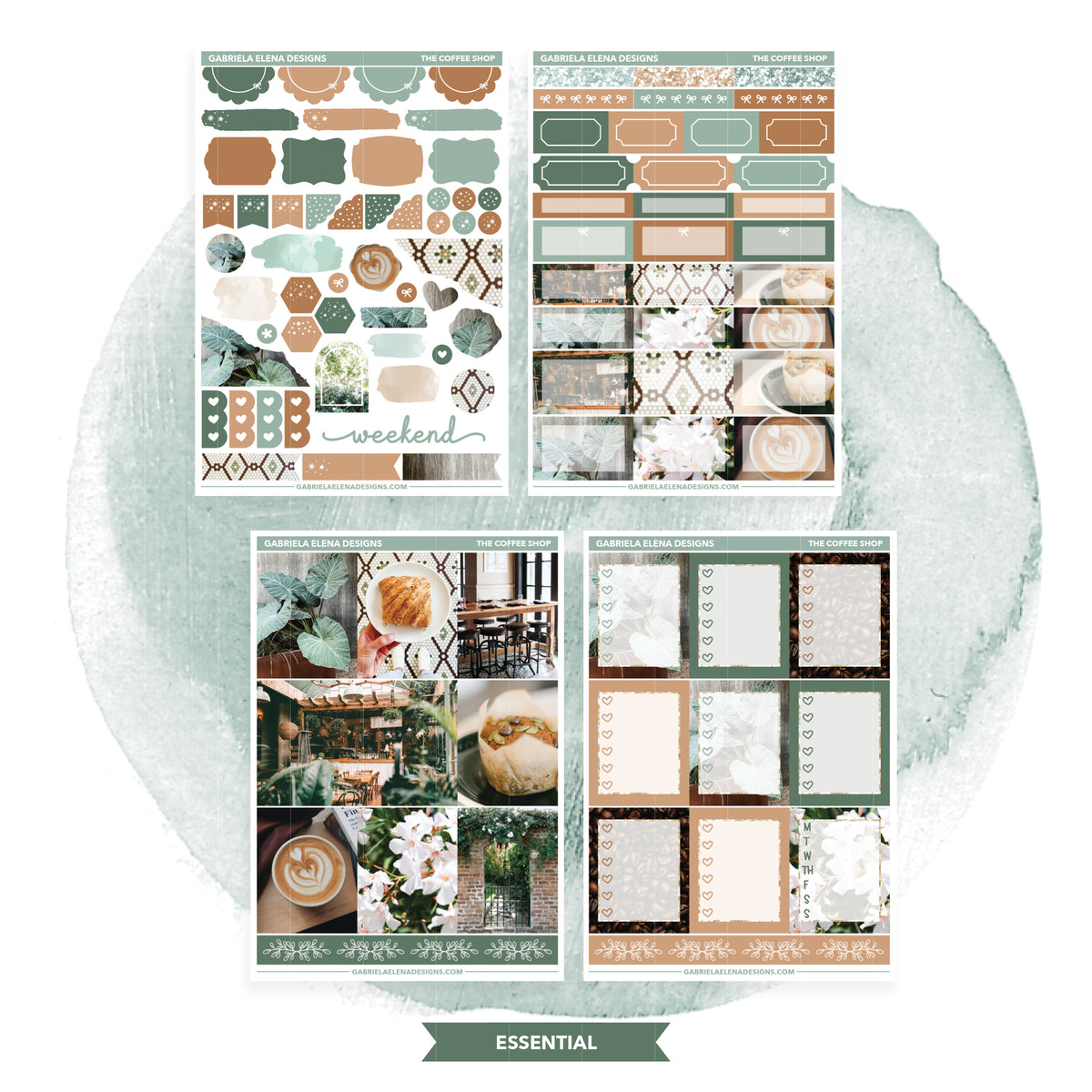 The Coffee Shop // Essential Sticker Kit / FOIL – Gabriela Elena Designs