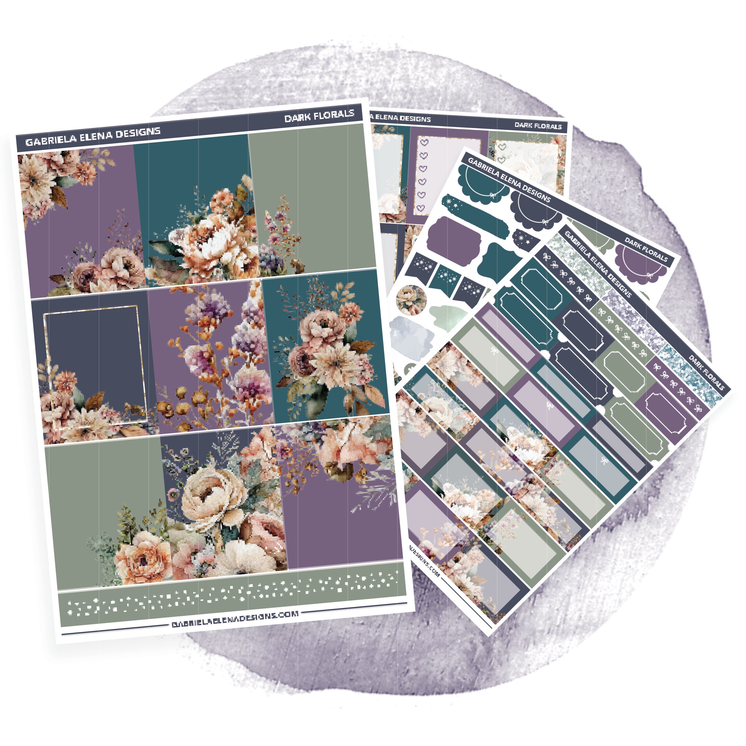 Neutral Florals // Journaling Stickers – Gabriela Elena Designs