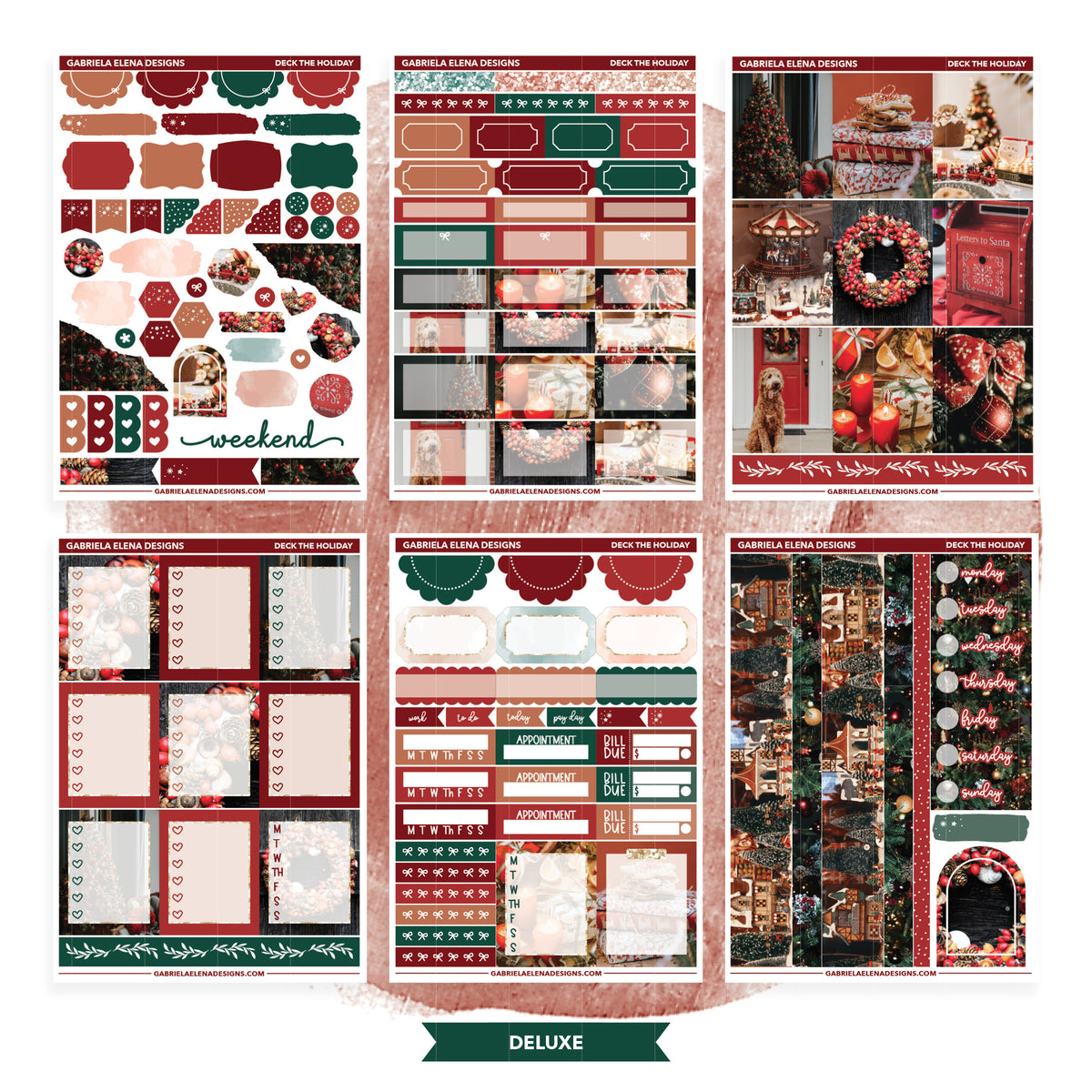 Deck the Holiday // Deluxe Sticker Kit / FOIL – Gabriela Elena Designs