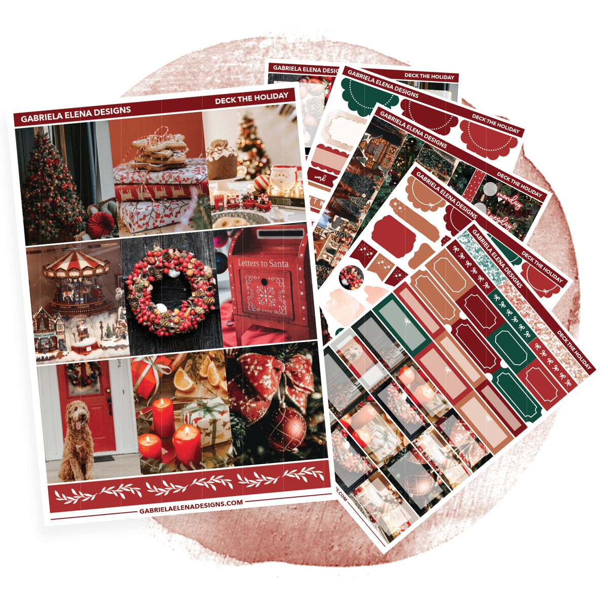 Deck the Holiday // Deluxe Sticker Kit / FOIL – Gabriela Elena Designs