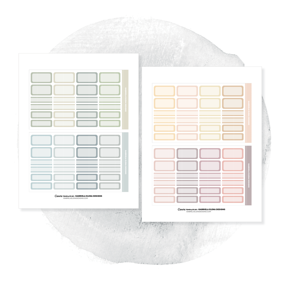 Pastel Neutrals // Boxes // Standard Printable / Instant Download ...