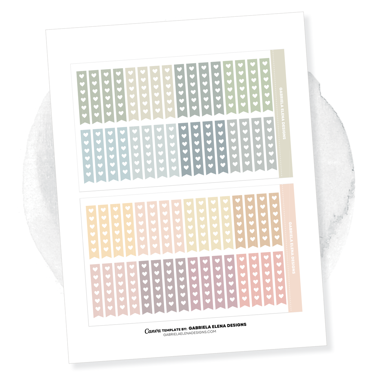 Pastel Neutrals // Flag Checklists // Standard Printable / Instant Dow ...