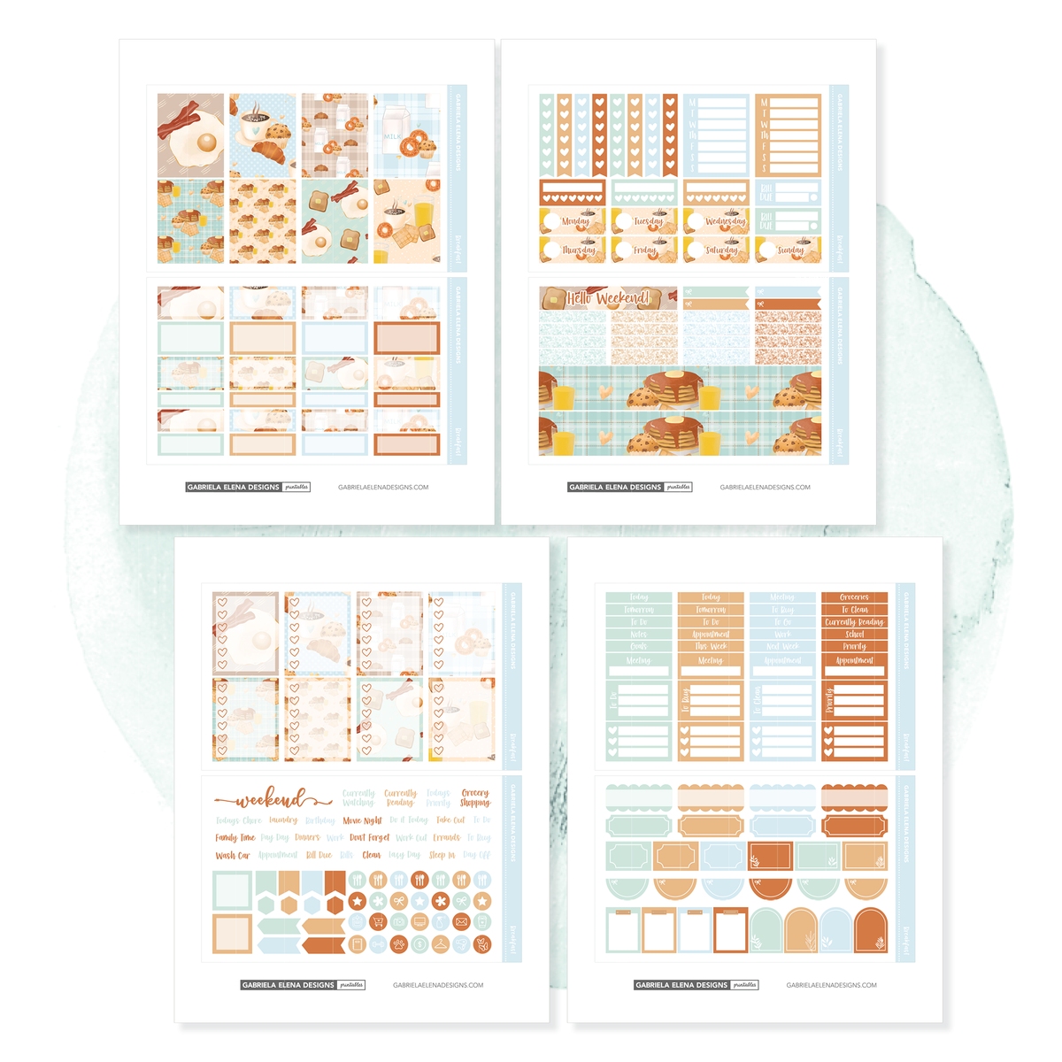 Breakfast // Standard Vertical Printable / Instant Download – Gabriela ...