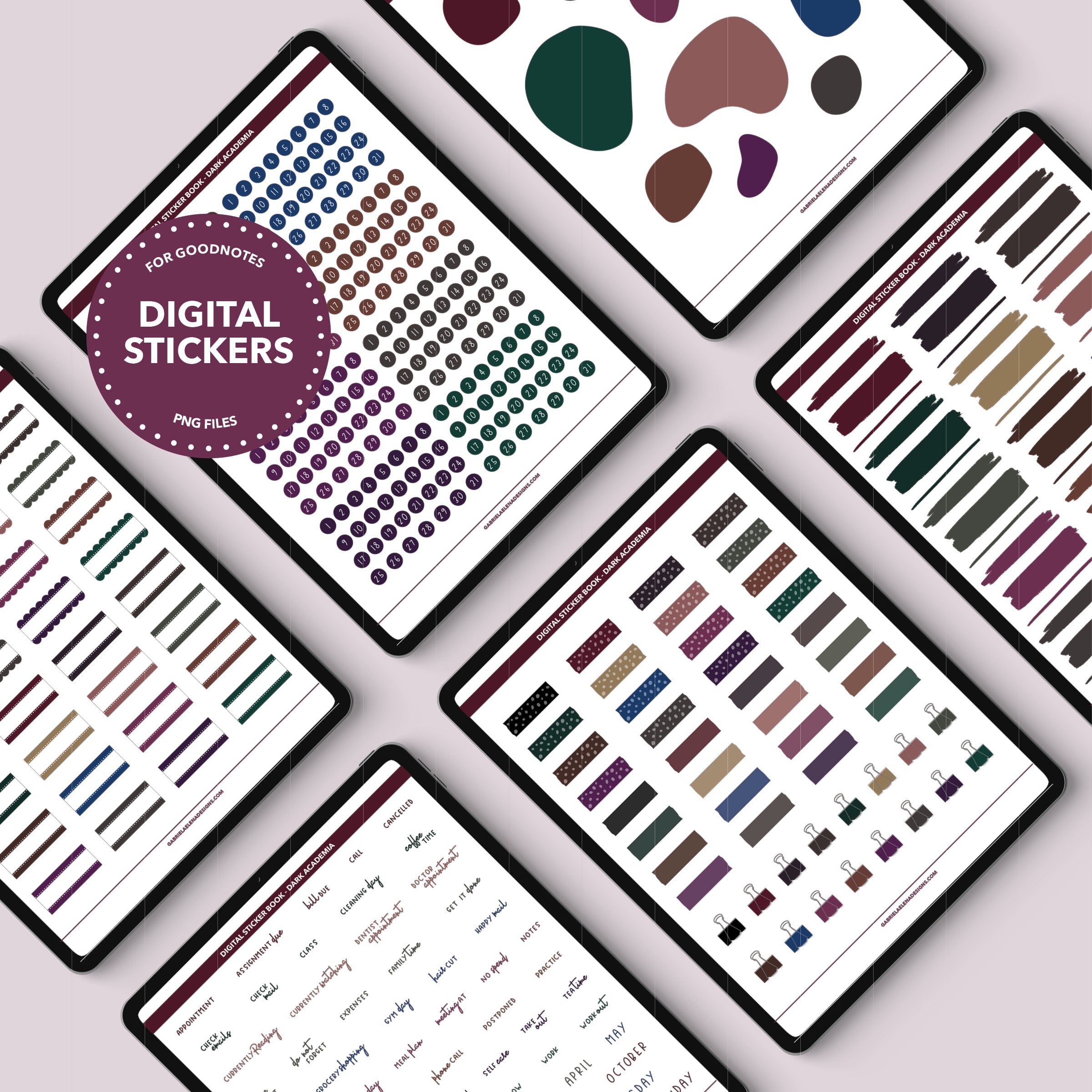 Digital Planner Stickers - Winter Collection 10 PNGs 