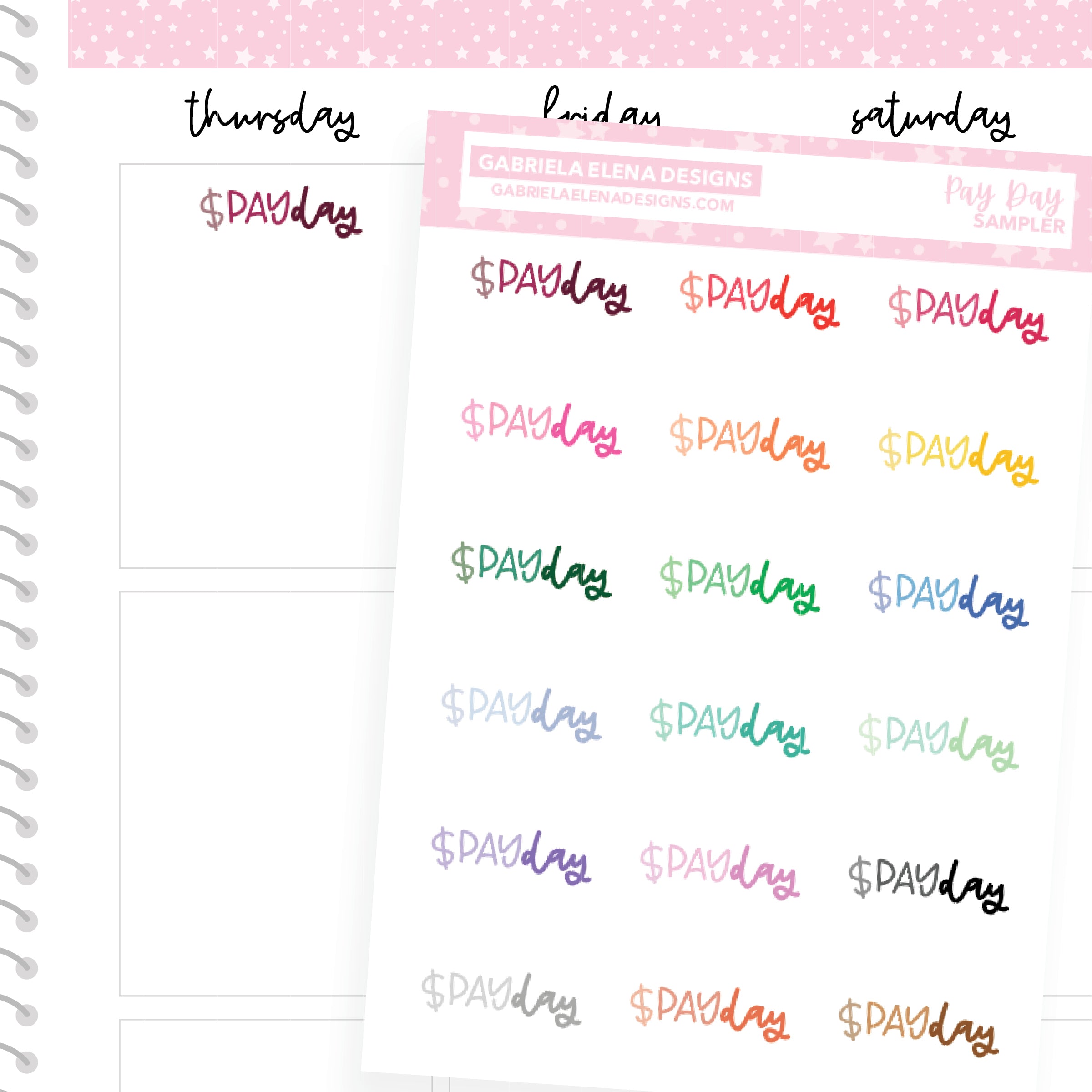 Colorful Paint Swatch Stickers for Planners and Journals