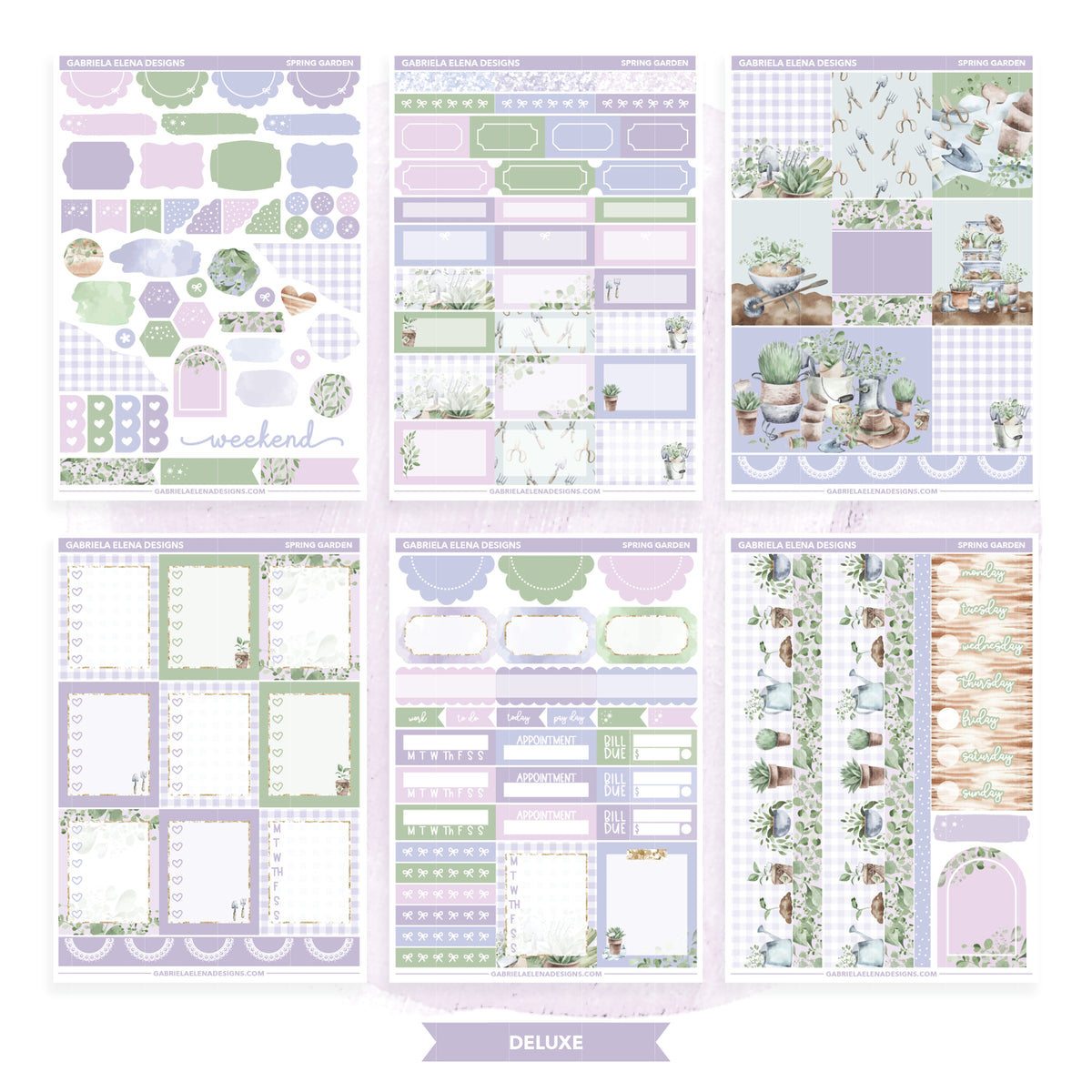Spring Garden // Deluxe Sticker Kit / FOIL Gabriela Elena Designs