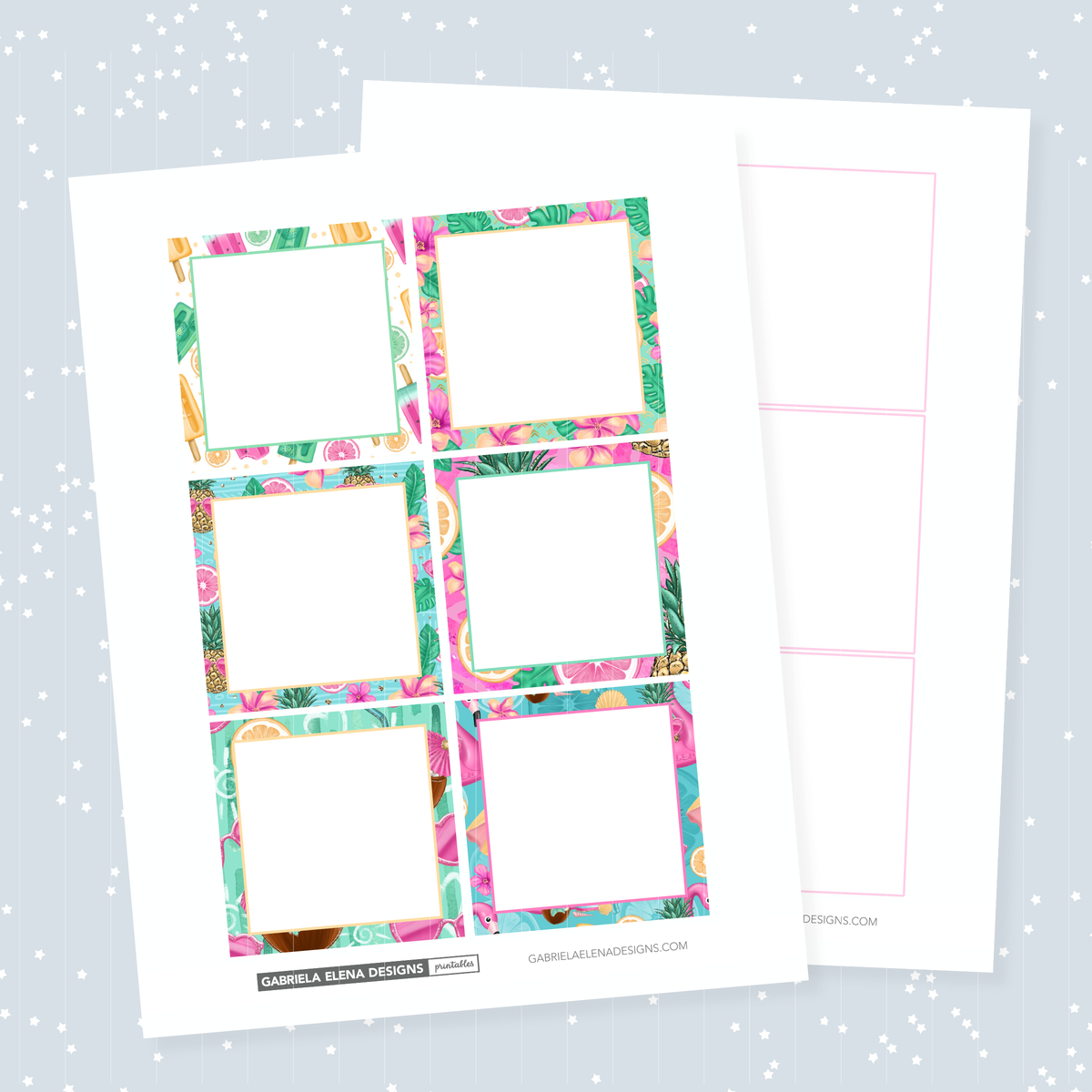STICKY NOTES Printable / Instant Download / Summer Sun – Gabriela Elena ...