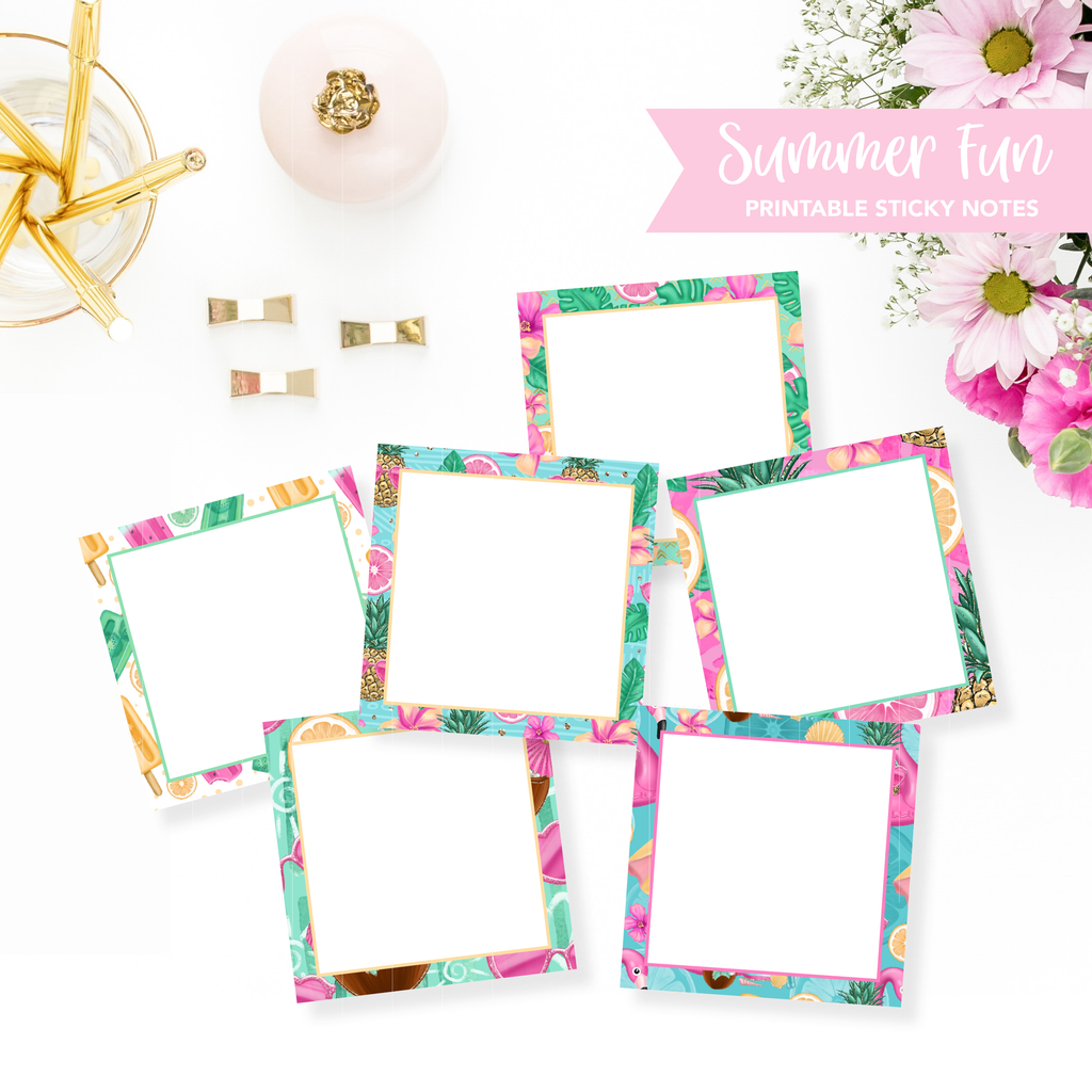 Sticky Note Printables – Gabriela Elena Designs